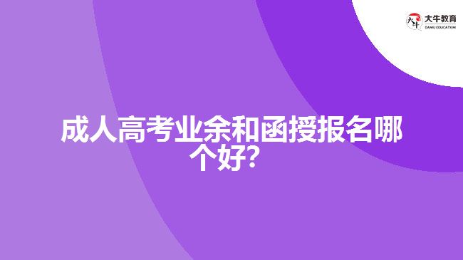 成人高考業(yè)余和函授報(bào)名哪個(gè)好？