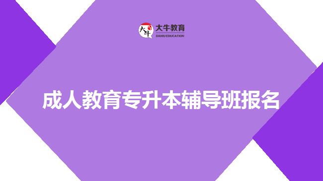 成人教育專升本輔導班報名