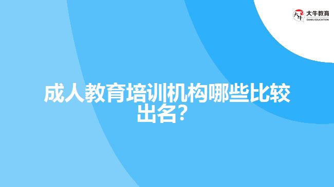 成人教育培訓(xùn)機(jī)構(gòu)哪些比較出名？