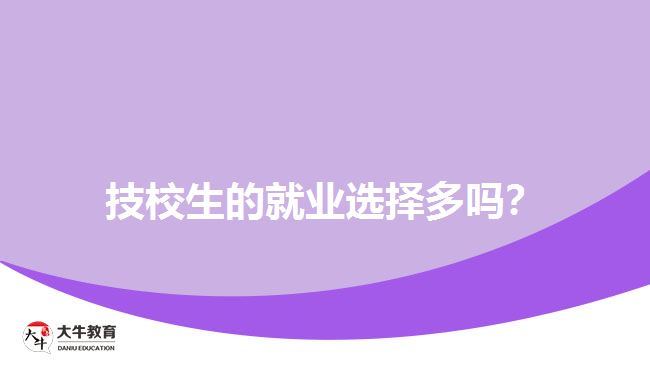 技校生的就業(yè)選擇多嗎？