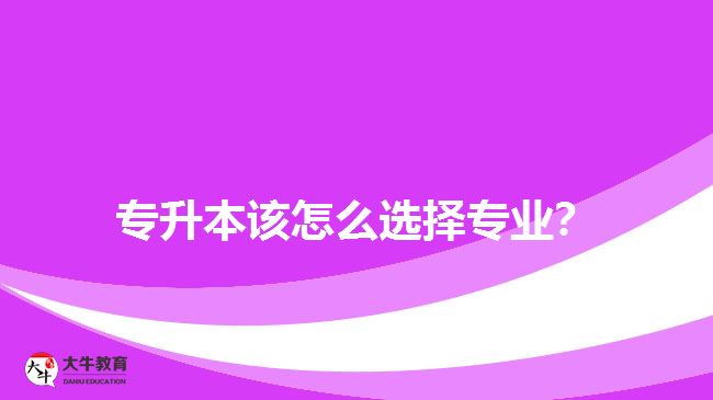 專升本該怎么選擇專業(yè)？