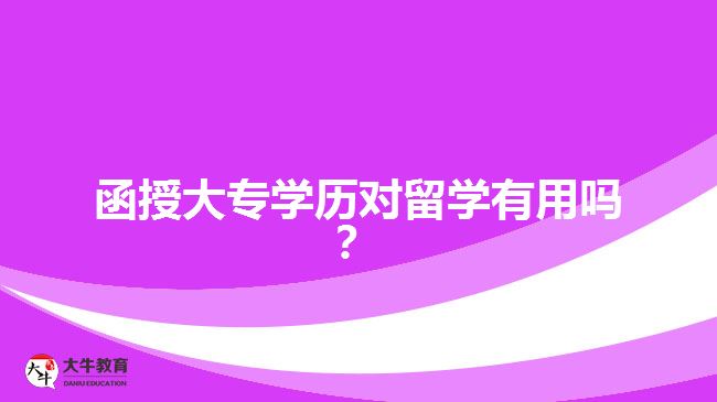 函授大專學(xué)歷對留學(xué)有用嗎？