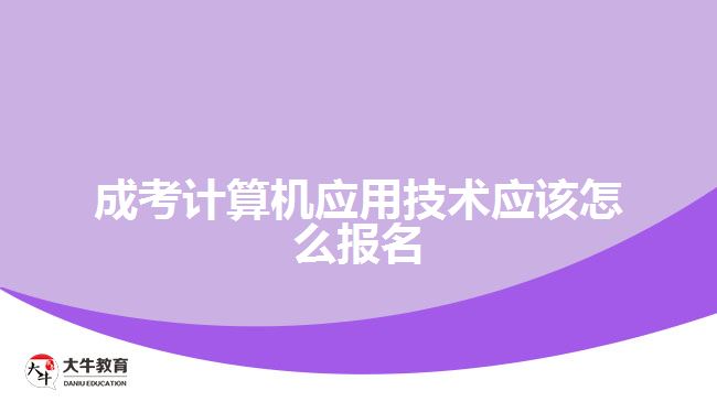 成考計算機應用技術應該怎么報名