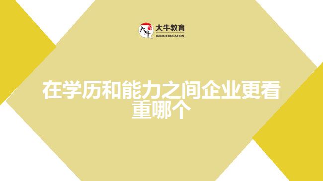 在學(xué)歷和能力之間企業(yè)更看重哪個(gè)