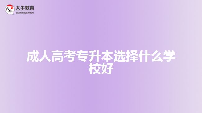 成人高考專升本學校