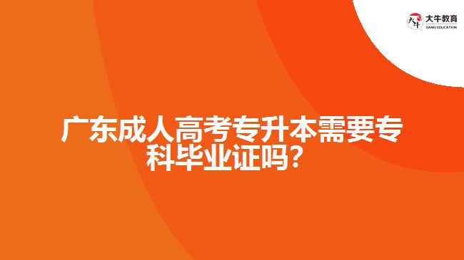 廣東成人高考專升本證件