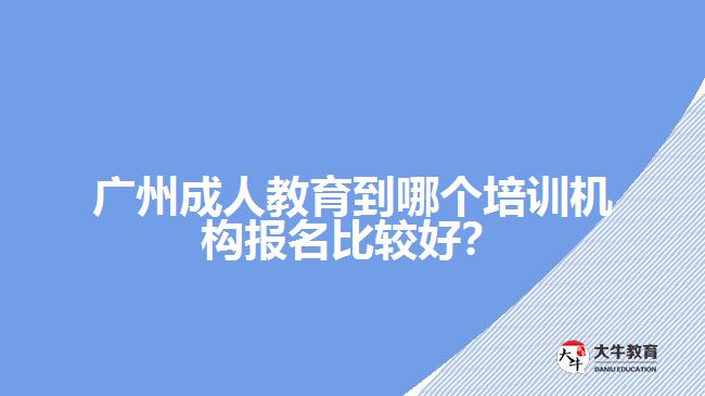 廣州成人教育到哪個培訓(xùn)機(jī)構(gòu)報名比較好？