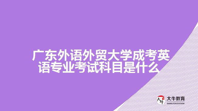 廣東外語外貿(mào)大學(xué)成考英語專業(yè)考試科目是什么？