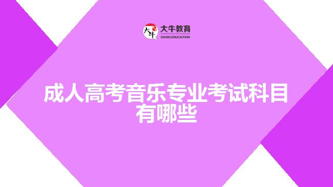 成人高考音樂專業(yè)考試科目