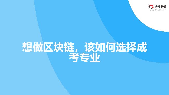 想做區(qū)塊鏈，該如何選擇成考專業(yè)