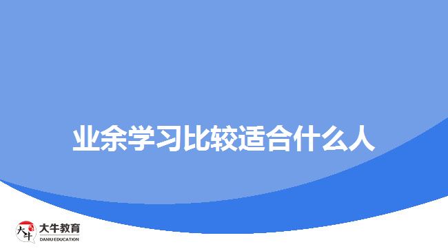 業(yè)余學(xué)習(xí)比較適合什么人