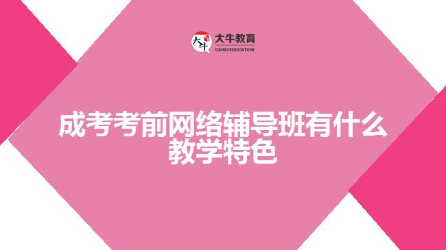 成考考前網(wǎng)絡輔導班有什么教學特色