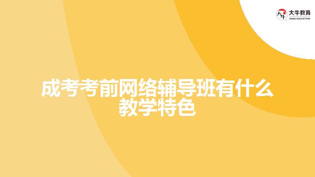 成考考前網(wǎng)絡輔導班有什么教學特色