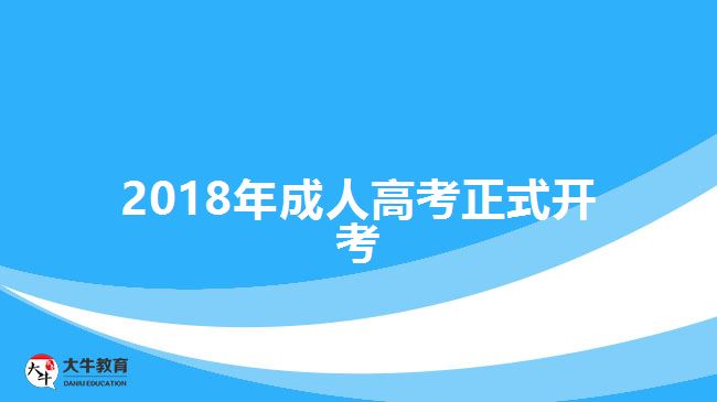 2018年成人高考正式開(kāi)考