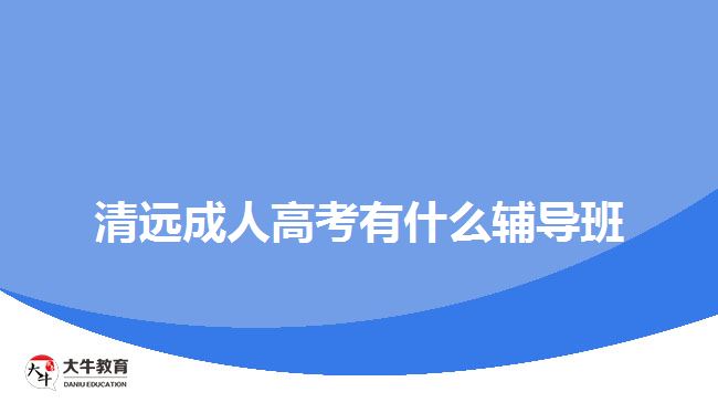 清遠成人高考有什么輔導(dǎo)班