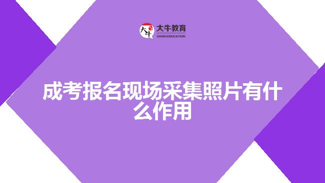 成考報(bào)名現(xiàn)場采集照片有什么作用