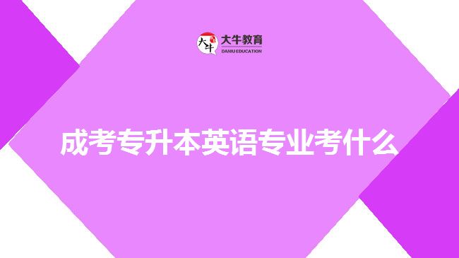 成考專升本英語(yǔ)專業(yè)考什么