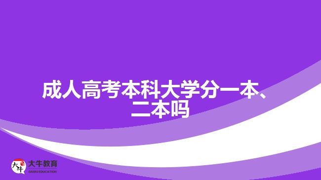 成人高考本科大學(xué)分一本、二本嗎