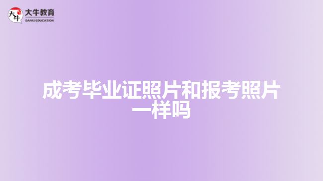 成考畢業(yè)證照片和報考照片一樣嗎