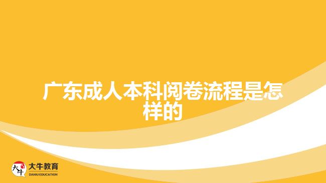 廣東成人本科閱卷流程是怎樣的