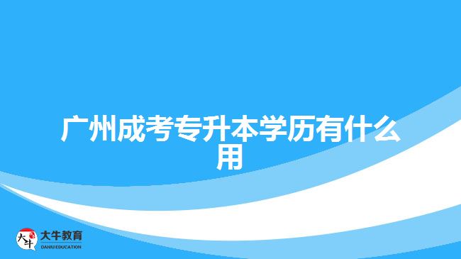 廣州成考專升本學(xué)歷有什么用