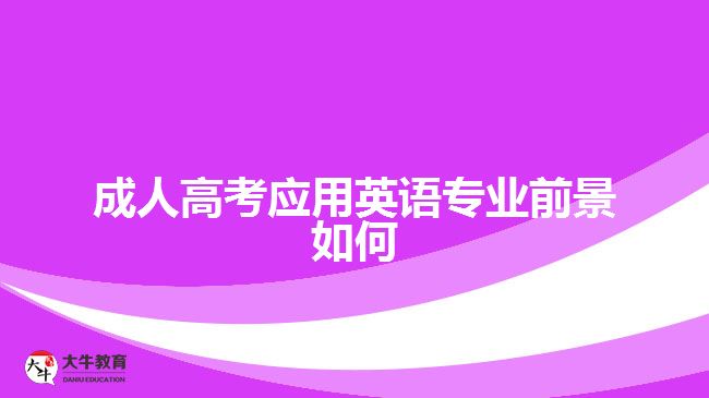 成人高考應用英語專業(yè)前景如何