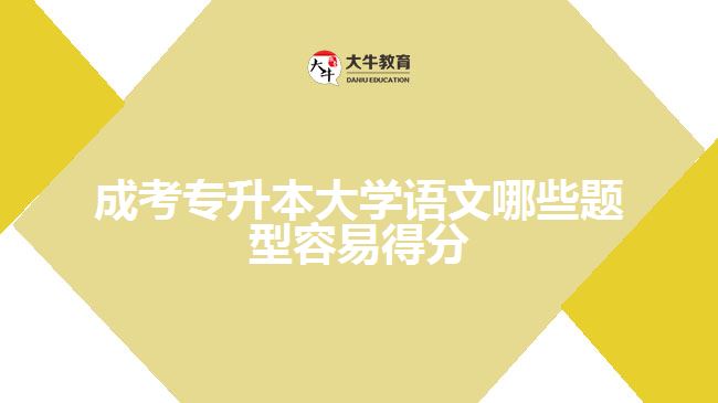 成考專升本大學語文哪些題型容易得分