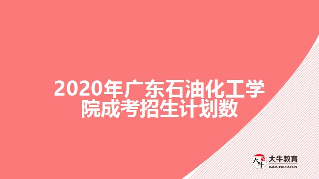 2020年廣東石油化工學院成考招生計劃數