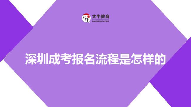 深圳成考報(bào)名流程是怎樣的