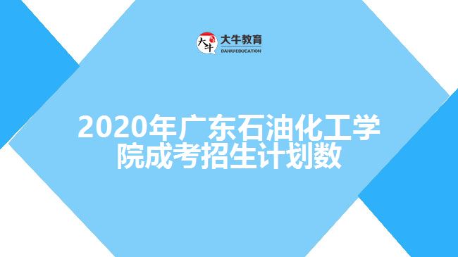 2020年廣東石油化工學院成考招生計劃數(shù)