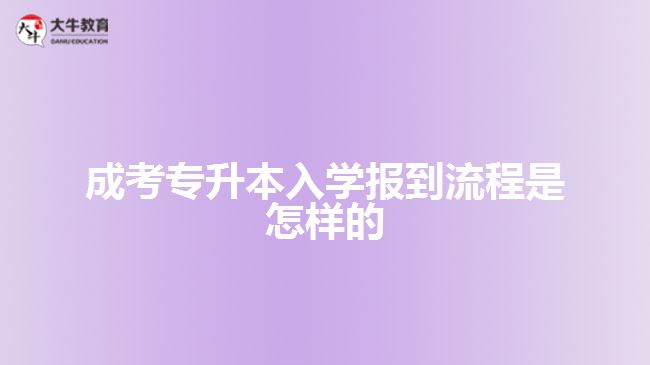 成考專升本入學報到流程是怎樣的