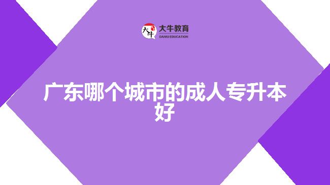 廣東哪個(gè)城市的成人專升本好