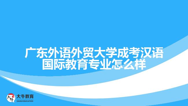 廣東外語外貿(mào)大學(xué)成考漢語國(guó)際教育專業(yè)怎么樣