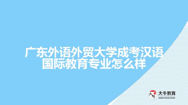 廣東外語外貿(mào)大學(xué)成考漢語國際教育專業(yè)怎么樣