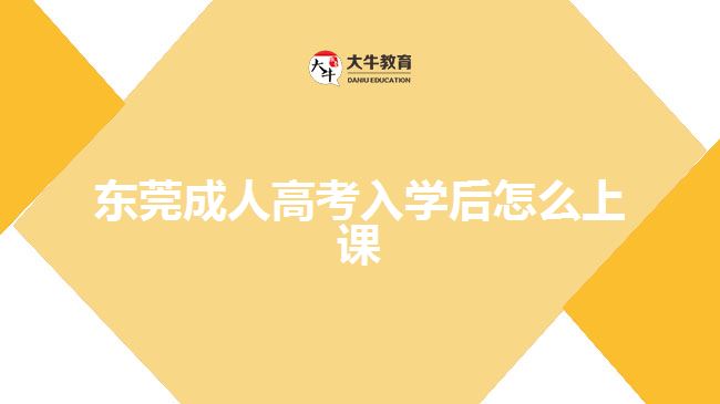 東莞成人高考入學后怎么上課