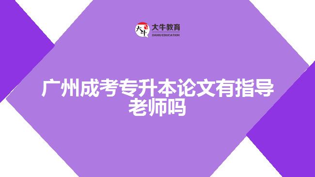 廣州成考專升本論文有指導(dǎo)老師嗎