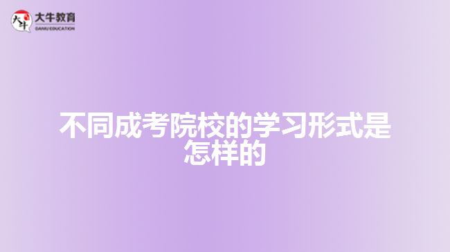 不同成考院校的學習形式是怎樣的