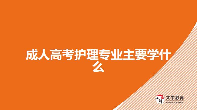 成人高考護理專業(yè)主要學(xué)什么