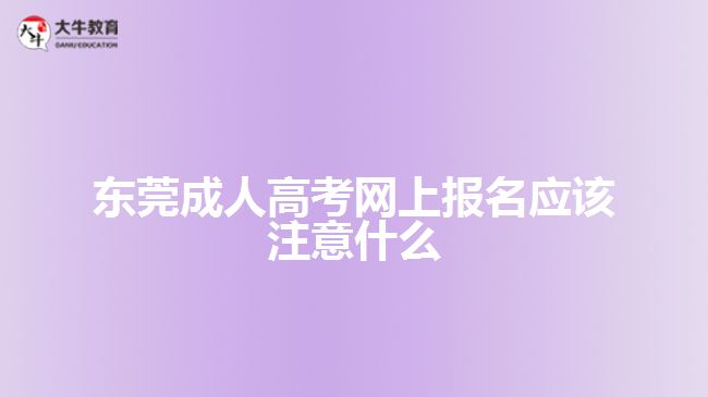 東莞成人高考網(wǎng)上報名應(yīng)該注意什么