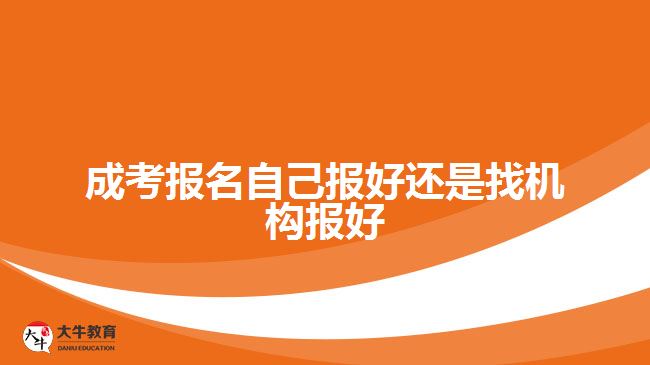 成考報名自己報好還是找機構報好