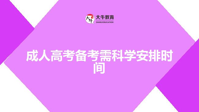 成人高考備考需科學(xué)安排時間