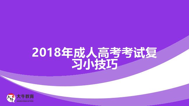 2018年成人高考考試復(fù)習(xí)小技巧