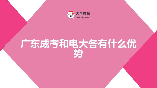 廣東成考和電大各有什么優(yōu)勢(shì)