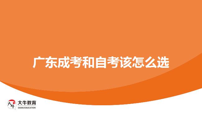 廣東成考和自考該怎么選