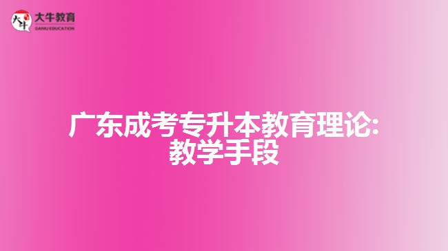 廣東成考專升本教育理論:教學(xué)手段