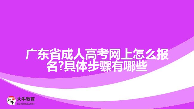 廣東省成人高考網(wǎng)上怎么報(bào)名?具體步驟有哪些