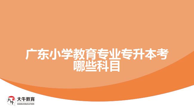 廣東小學(xué)教育專業(yè)專升本考哪些科目