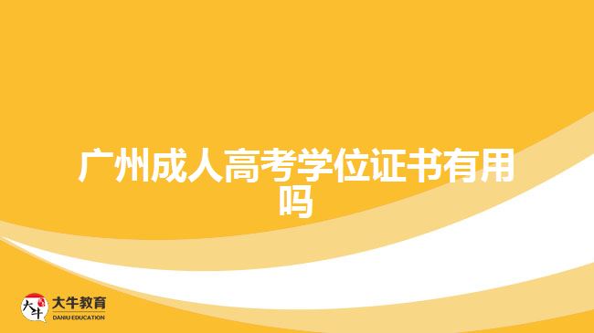 廣州成人高考學(xué)位證書有用嗎