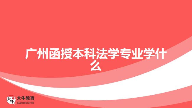 廣州函授本科法學(xué)專業(yè)學(xué)什么