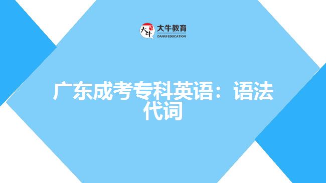 廣東成考專科英語：語法 代詞